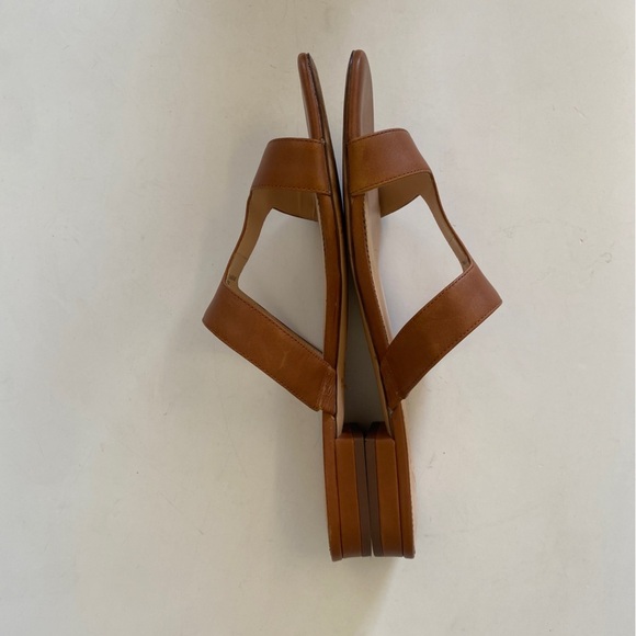 J. Crew || Hazel Leather Cutout Sandals Brown Tan 10 - Picture 3 of 8